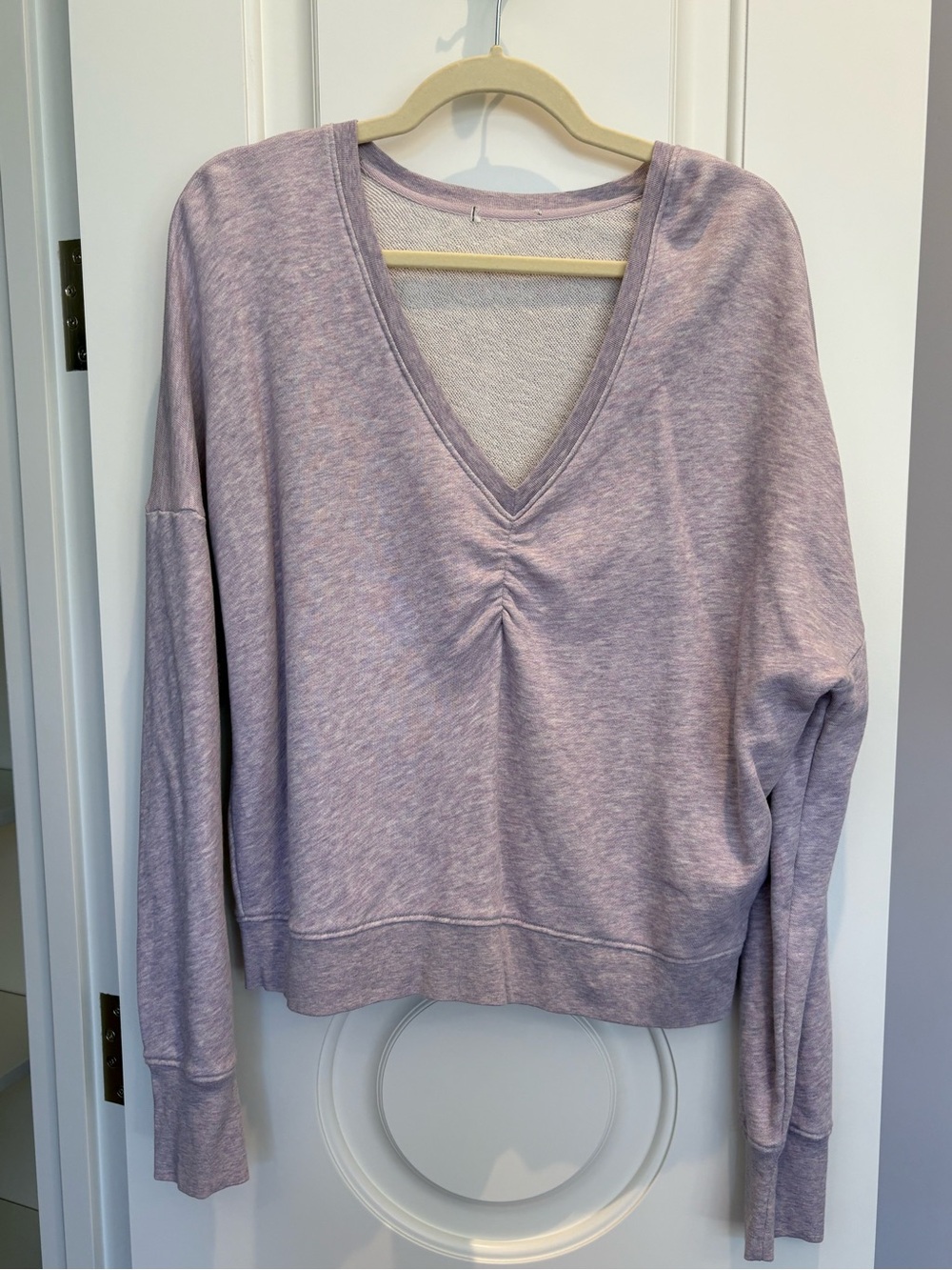 Light Lavender V-Neck Women's Sweater